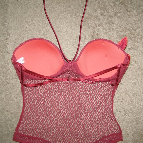 RARE nwot 36C Med Victoria's Secret fishnet Teddy - Picture 11 of 16